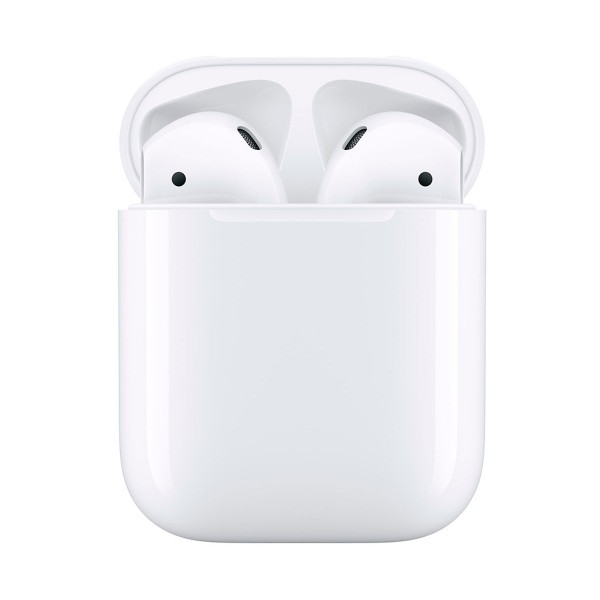 Apple airpods mv7n2ty/a estuche de carga lightning auriculares inalámbricos de alta calidad acceso directo a siri para iphone ipad e ipod